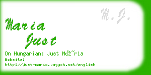 maria just business card